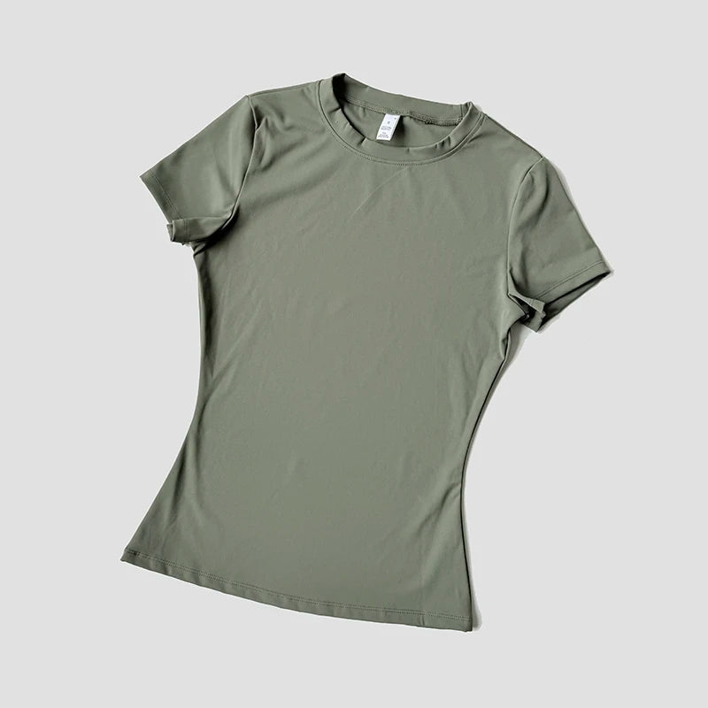 Women Yoga Top Seamless Sport T Shirts Fitness Clothes Short Sleeve Yoga Shirt Gym Top Running Active Wear Quick Pick Grocers